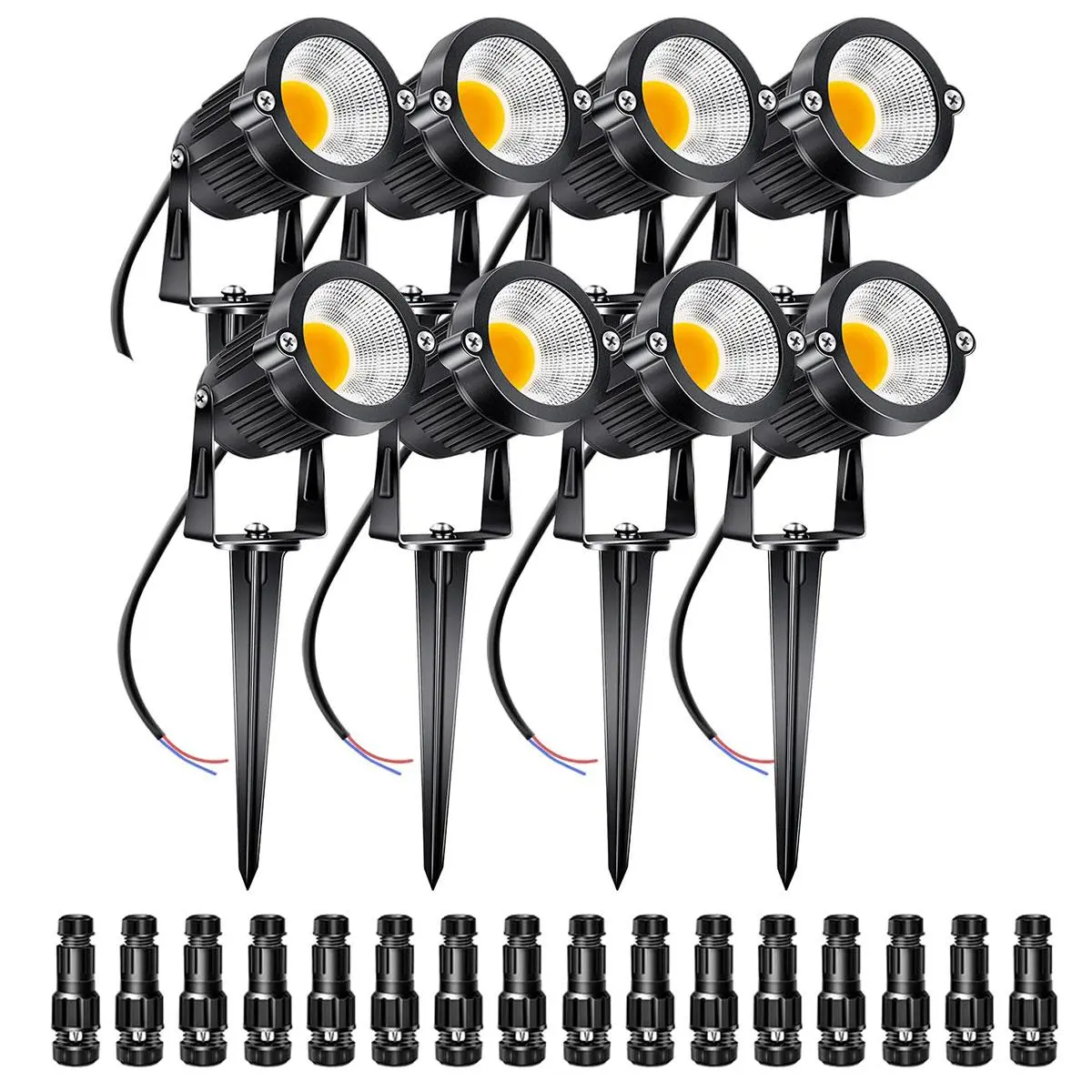 12V AC/DC LED Landscape Light, Waterproof Garden Spotlight, COB Landscape Pathway Light for Yard, Tree, Outdoor Lighting