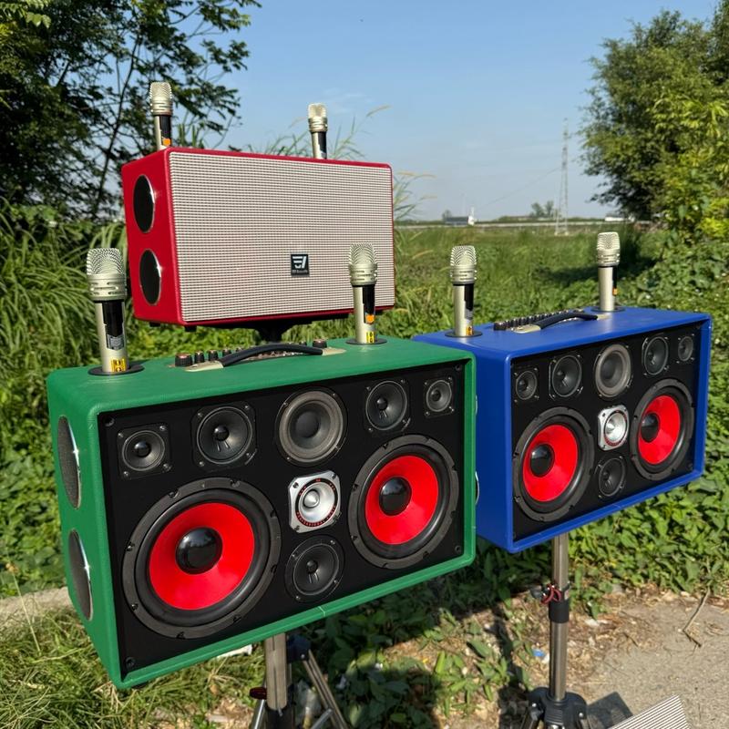 Loa Karaoke Di Động Cao Cấp D198PRO, 2 Bass 20 - 13 Đường Tiếng Loa. 3 Đường Tần Số( Bass - Trung - Treble ) Công Suất Max 600w, 7 Loa Trong 1, Âm Thanh Nổi 3 Chiều. Tặng 2 Micro Xịn Củ Từ Neo Mỹ Không Dây