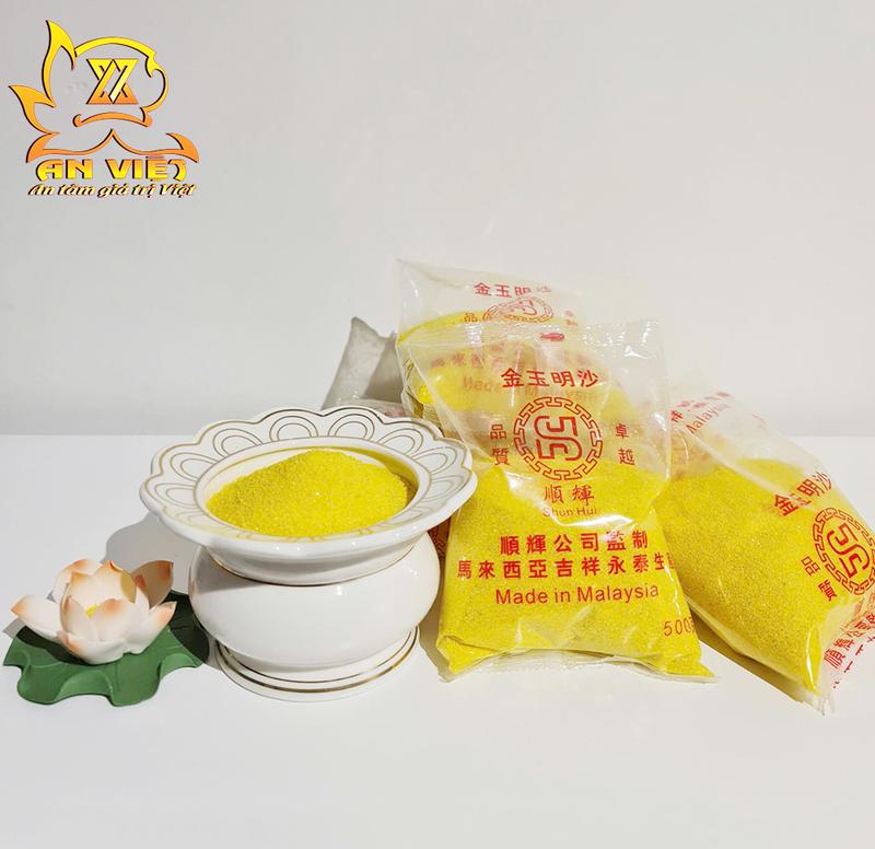 Cát Kim Sa Đặt Lư Hương, Cát Vàng Đặt Bát Hương, 500gr