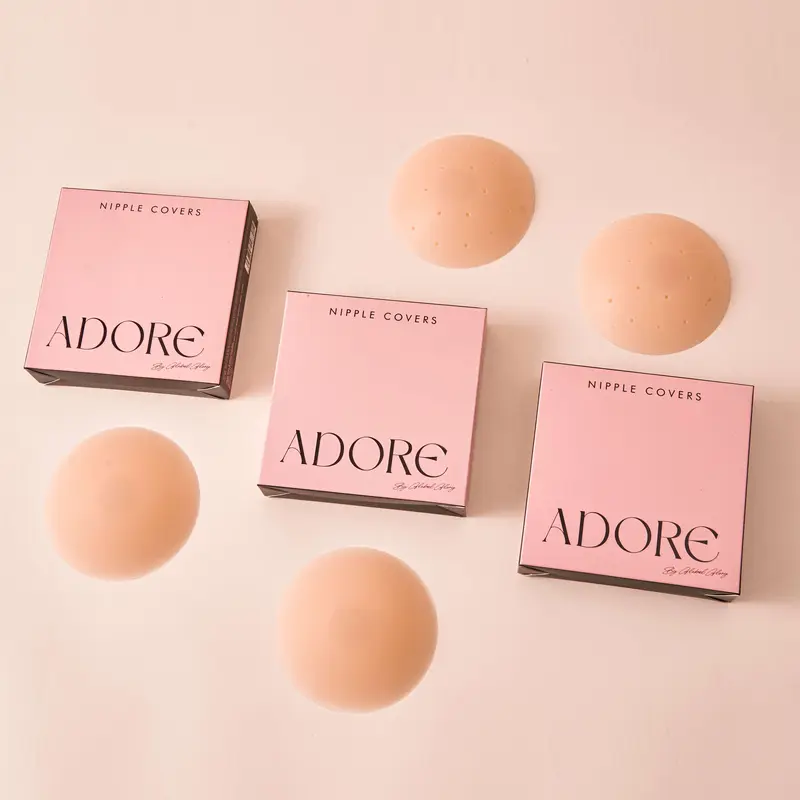 ADORE Miếng Dán Silicone - Thay Thế Áo Bra, Sử Dụng Keo Y Tế An Toàn Cho Da, Tái Sử Dụng Nhiều Lần, Dính Chắc, Chống Mồ Hôi - Cho Nữ 4