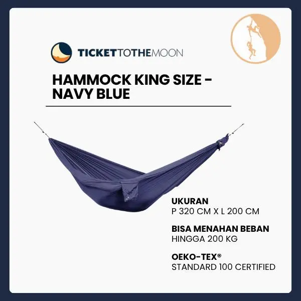 Ticket To The Moon Hammock King size - navy blue / navy blue