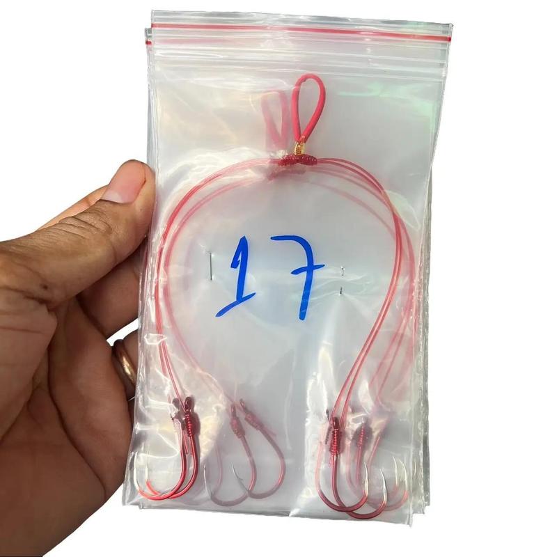 Combo 10 Chùm Nho Câu Cá 4 Và 6 Lưỡi Form BKK Đỏ Bắt Cá Fishing Đi Câu Fish