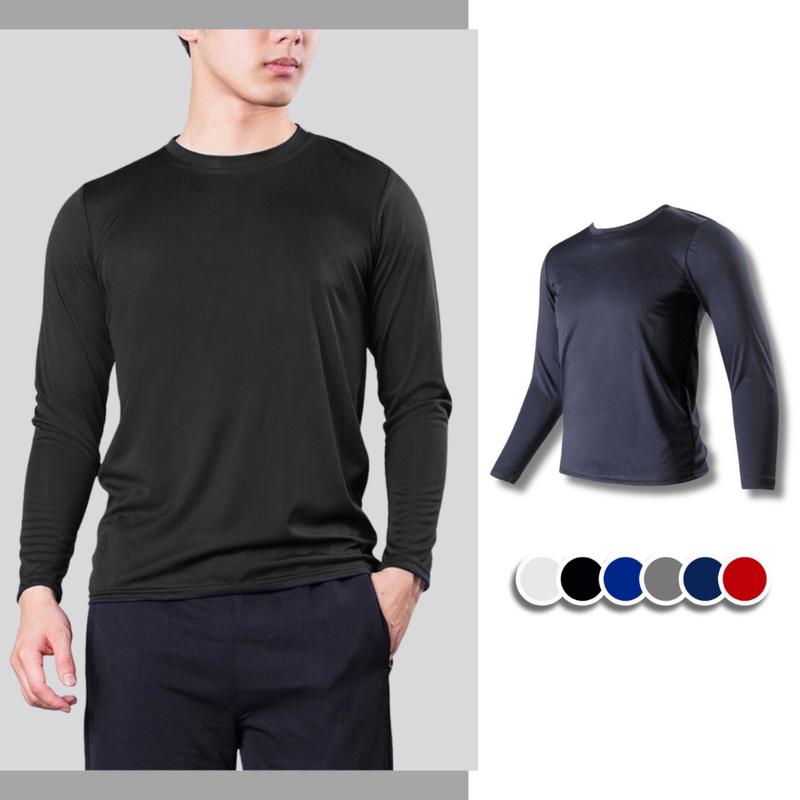 Áo giữ nhiệt nam cổ tròn tay dài chất liệu thun lạnh mềm mịn, co giãn 4 chiều