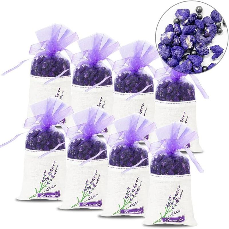 Product Introduction of Lavender Sachet, 8 Counts/set Portable Odor Absorber Sachet, Air Freshener for Home  Car Closets Drawers Office 0