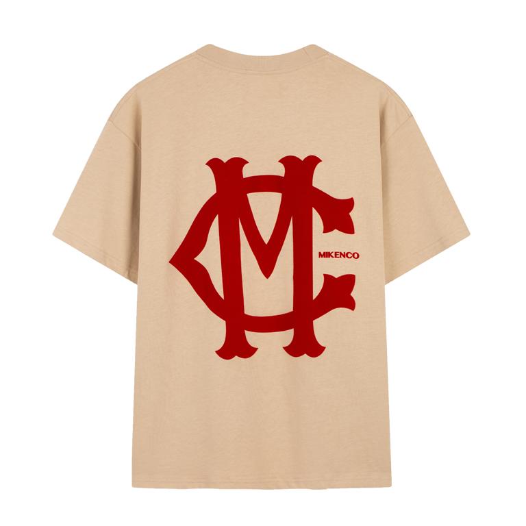 Áo unisex nam nữ MIKENCO INTERLOCKING BEIGE vải cao cấp form cực đẹp