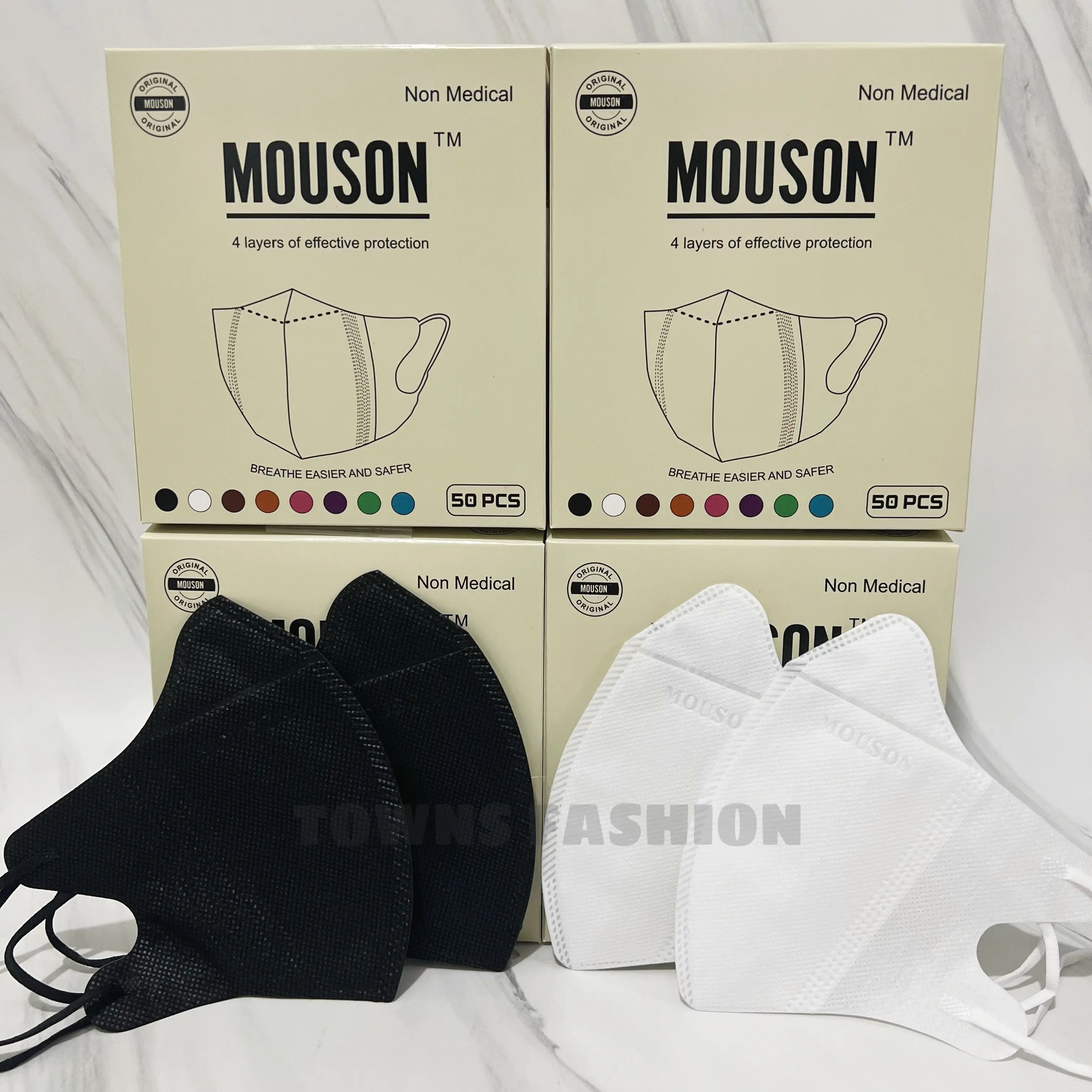 Masker Duckbill Mouson 4ply isi 50 pcs - Disposable Face Mask