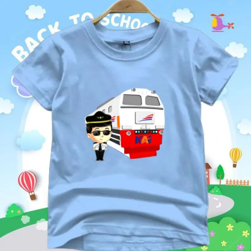 KGZ Kaos Anak Kereta Api KAI ( 2-10 Tahun ) Untuk Cewek Cowok Katun 4