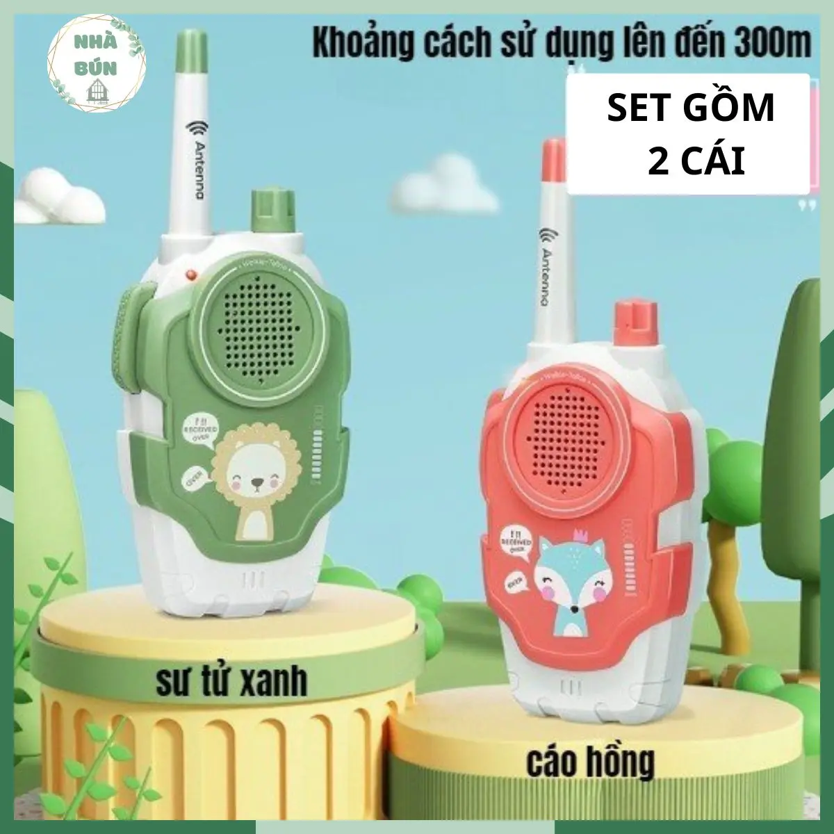 Bộ Đàm Đồ Chơi Cho Bé Combo 2 Cái Đa Chiều 2 Kênh Phạm Vi 300m Cho Trẻ Vui Chơi C3