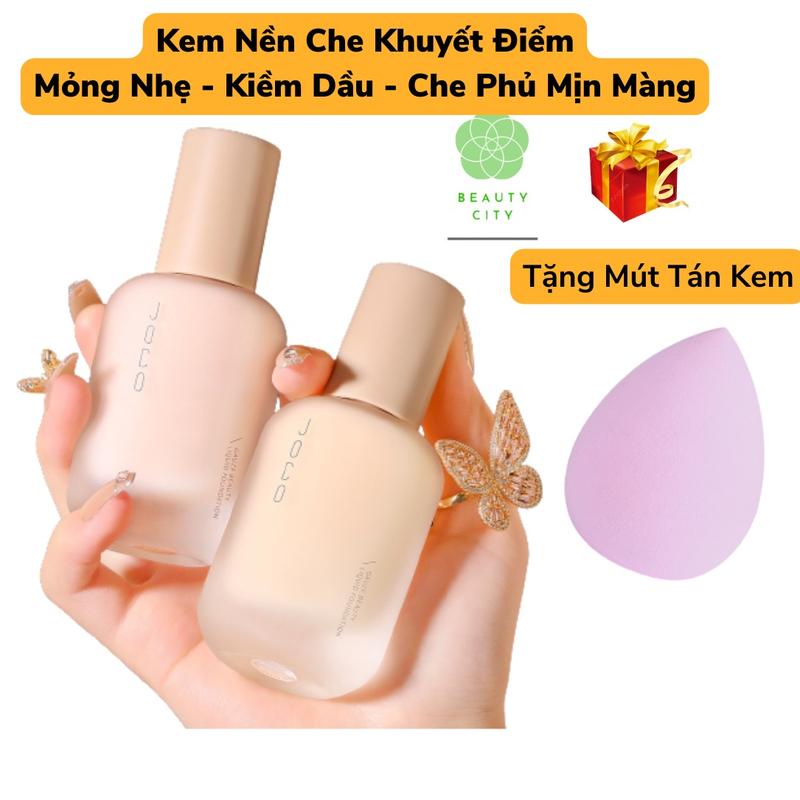 (TẶNG MÚT TÁN) Joco Kem Nền Dạng Lỏng/Kem Bb 40Ml Kem Che Khuyết Điểm Dưỡng Ẩm Kem Nền Che Khuyết Điểm Lâu Trôi Kiềm Dầu Cosmetic Mỹ Phẩm Trang Điểm