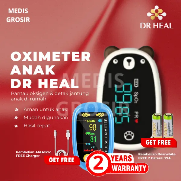 Pulse Fingertip Oximeter Bayi Dan Anak SpO2 Kadar Darah Oksigen - Shop ...
