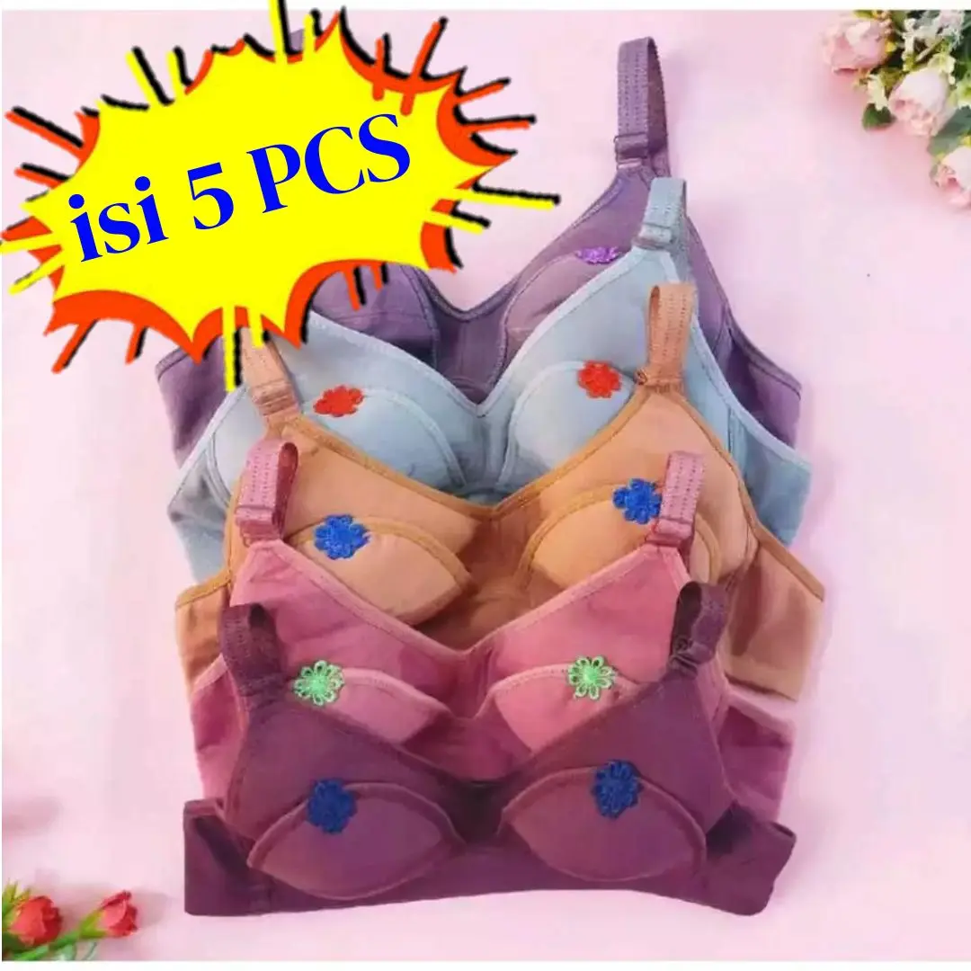 5 Pcs BH Menyusui / Bra Maternity / Nursing Bra Tanpa Kawat & Tanpa Busa