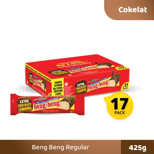 Bengbeng Beng-beng Coklat Wafer 1 Box isi 17 pieces x 25 gram 0