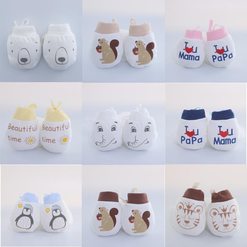 Product Introduction of New Baby mittens Gloves Cute Cartoon Baby Infant Pure cottonGirlt Scratch Newborn MittsBoy Fabric Baby Care product Christmas 1