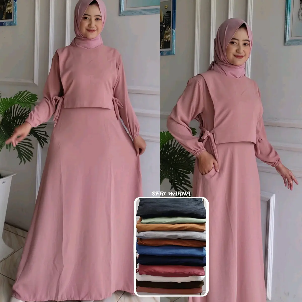 gamis oto bahan cringkel ld 100