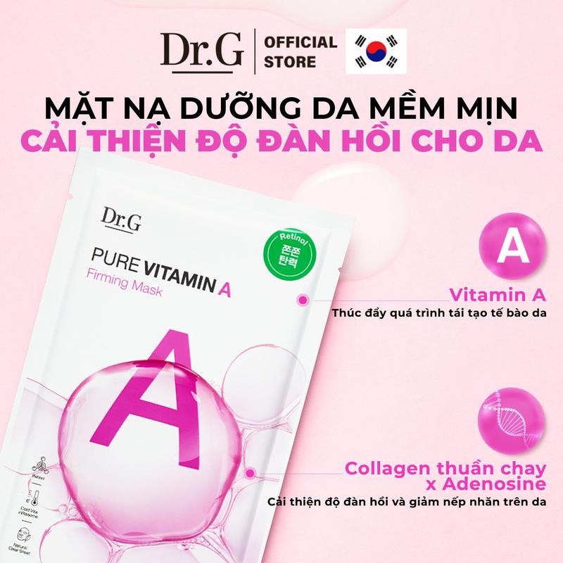  Dr G Mặt nạ cải thiện độ đàn hồi cho da Dr.G Pure Vitamin A Firming Mask 1pcs 