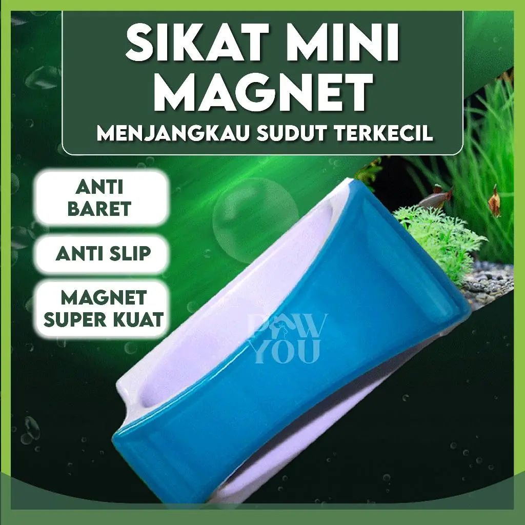 Alat Pembersih Kaca Akuarium Design Small Sikat Magnet Aquarium Premium Magnetik Brush
