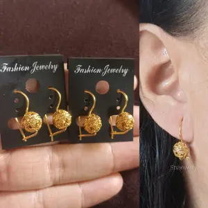 anting bola alpaka bali Perempuan
