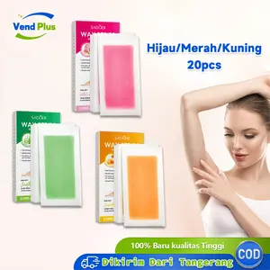 20pcs/box Hair Removal Strip 2 Side Waxing Strip Penghilang Bulu Ketiak Badan Lengan Kaki Tangan