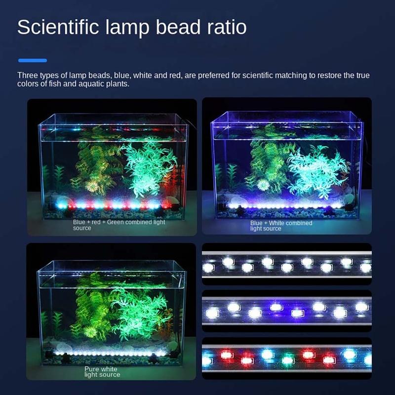 Product Introduction of Fish Tank Clip EU/US Plug Planted LED Lighting Color Lights Underwater Decor Aquatic Plant Plants Grow Lights Aquarium LED Light Aquarium Lamps Fish Tank Light 20