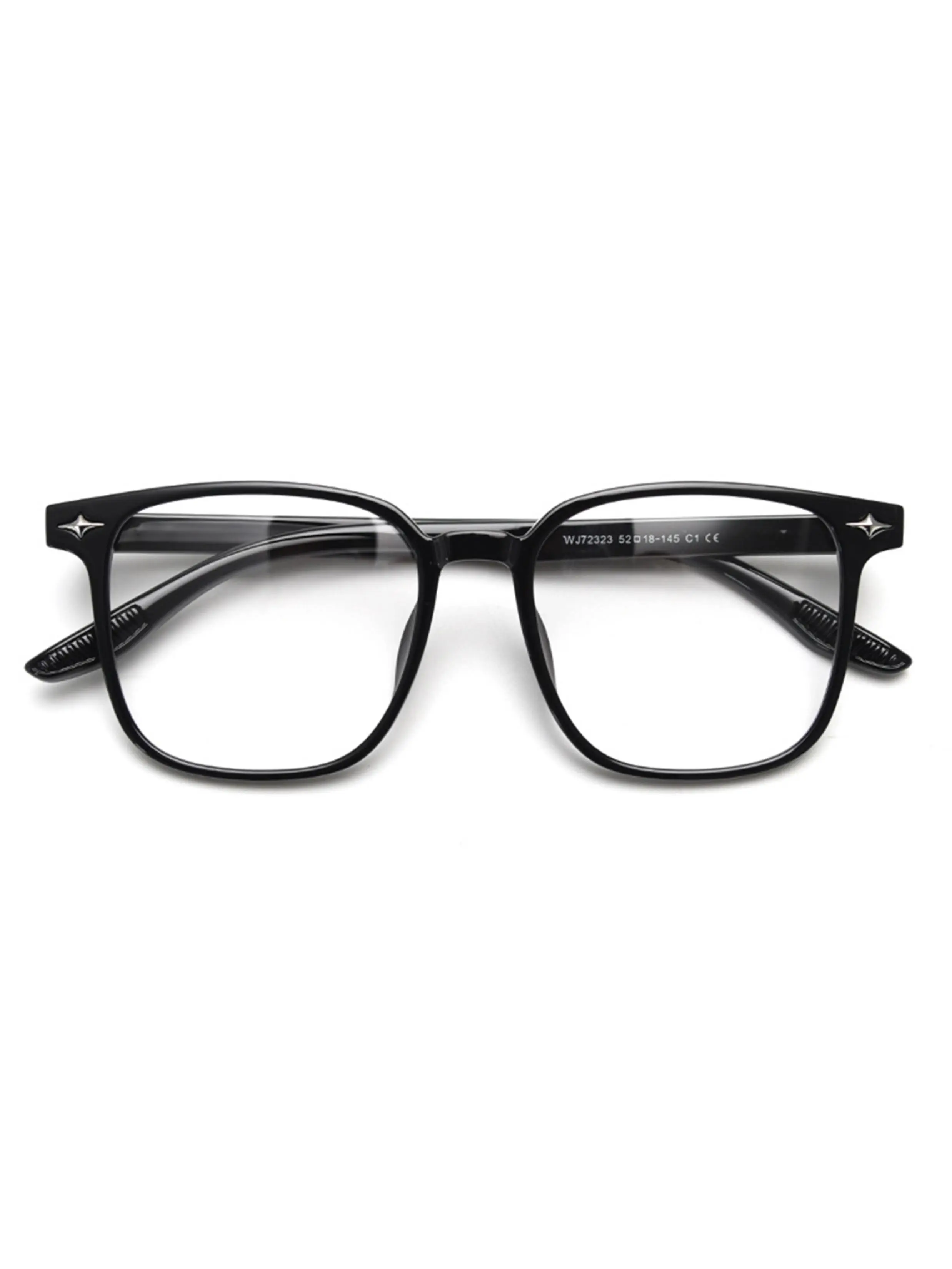 Unisex Simple Style Plain Color Square Frame Eyeglasses, Casual Trendy Anti Blue-ray Eyeglasses for Everyday Use, Fashion Accessories for Outdoor Activities