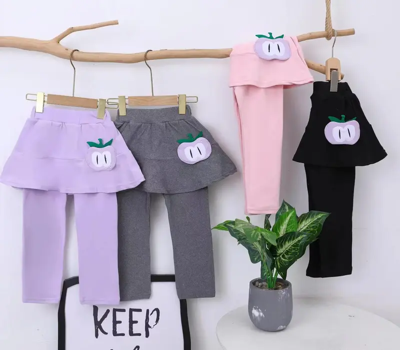 Rok Lejing Anak Perempuan Umur 2 Tahun - 6 Tahun, Celana Legging Rok untuk Olah Raga Anak Cewek Terbaru Model Santai Bahan Katun 2