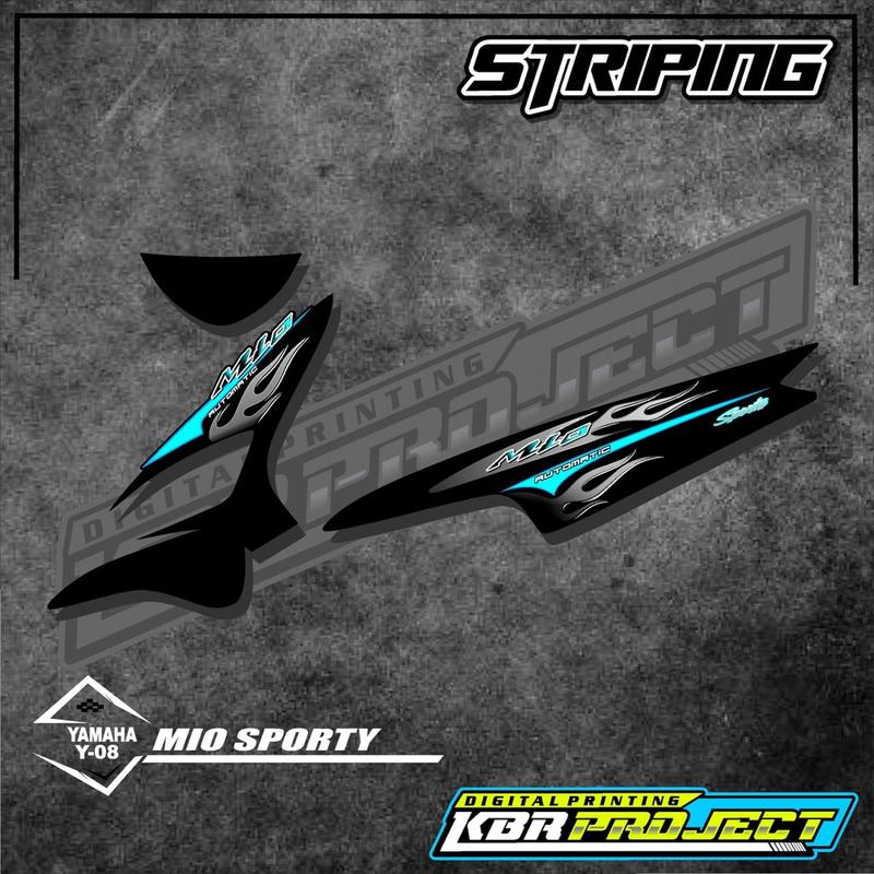 [COD] Stiker MIO SPORTY striping MIO SPORTY motor YAMAHA motor sticker variasi Racing Y-08 Motorcycle 5