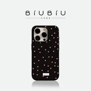 BIU BIU CASE Jelly casing hp Compatible With iPhone 13 11 12 14 15 16 7 8 6 6S Plus  Pro MAX XR XS MAX 7Plus 8Plus SE Small Flower black Silicone case