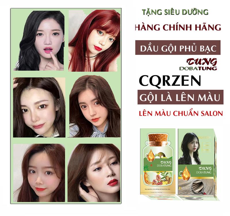 DẦU NHUỘM ĐỔI MÀU TÓC, 8 Màu Lựa Chọn, Dễ Lên Màu, Nâu Đen, Nâu Hạt Dẻ, Nâu Coffe, Không Dính Da, Không Kích Ứng, Hộp 10 Gói 30ml Nữ Women Đổi Màu Tóc Nhuộm Tóc thuốc  nhuộm dầu  gội