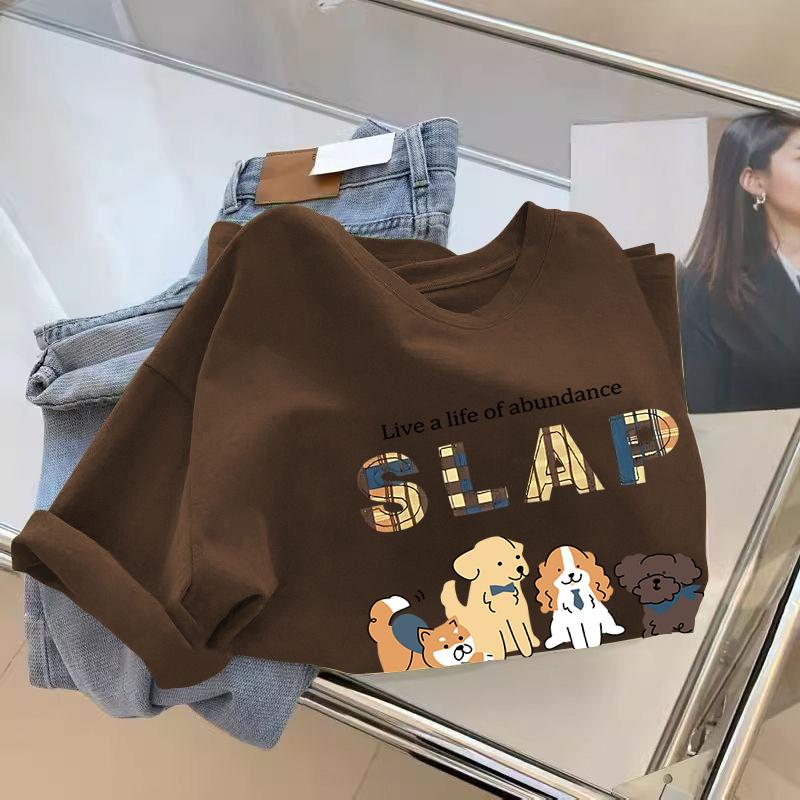 Product Introduction of Fashion Fun Animal Print Short Sleeve T-Shirt Women's Loose Top 2