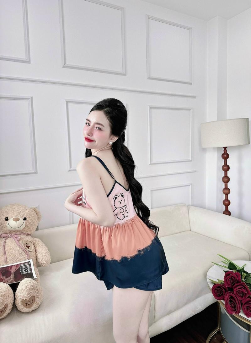 Product Introduction of Đồ Ngủ Sexy Bộ Latin 2 Dây Đô  Nút Ngọc Dưới 65Kg 34