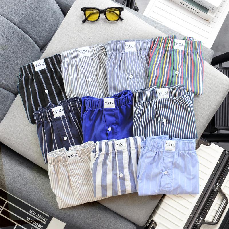 Quần Đùi Ngủ YOU Underwear Dành Cho Nam Chất Vải Kate Cotton Thoáng Mát Thoải Mãi size 40-90kg