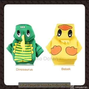 Jacket Jumpsuit Hoodie Motif Kartun untuk anjing kucing