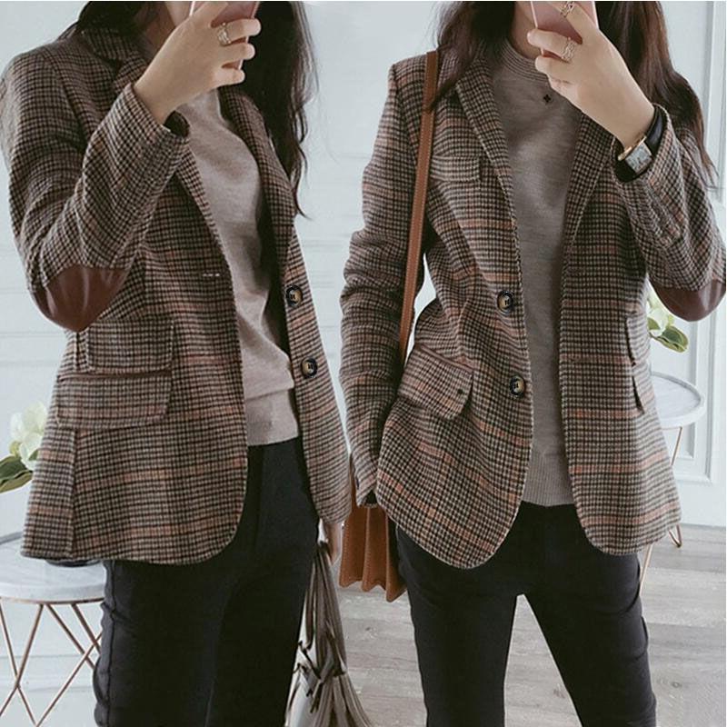 Áo Blazer Kẻ Sọc, Dành Cho Nữ, Hàng Mới Về Mùa Xuân Và Mùa Thu 2024, Phong Cách Hàn Quốc, Dáng Ôm, Dễ Phối Đồ, Áo Khoác Vest Nữ Cổ Điển 2