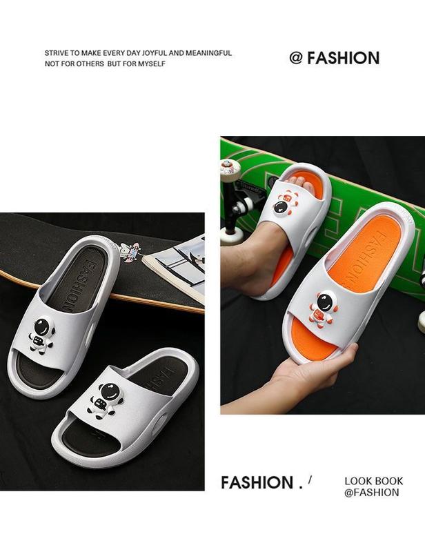 Product Introduction of Cute Men Home Slippers Flops Women Soft Eva Thick Sole Slides Summer Sandals Couples Non Slip Bathroom Shoe 30