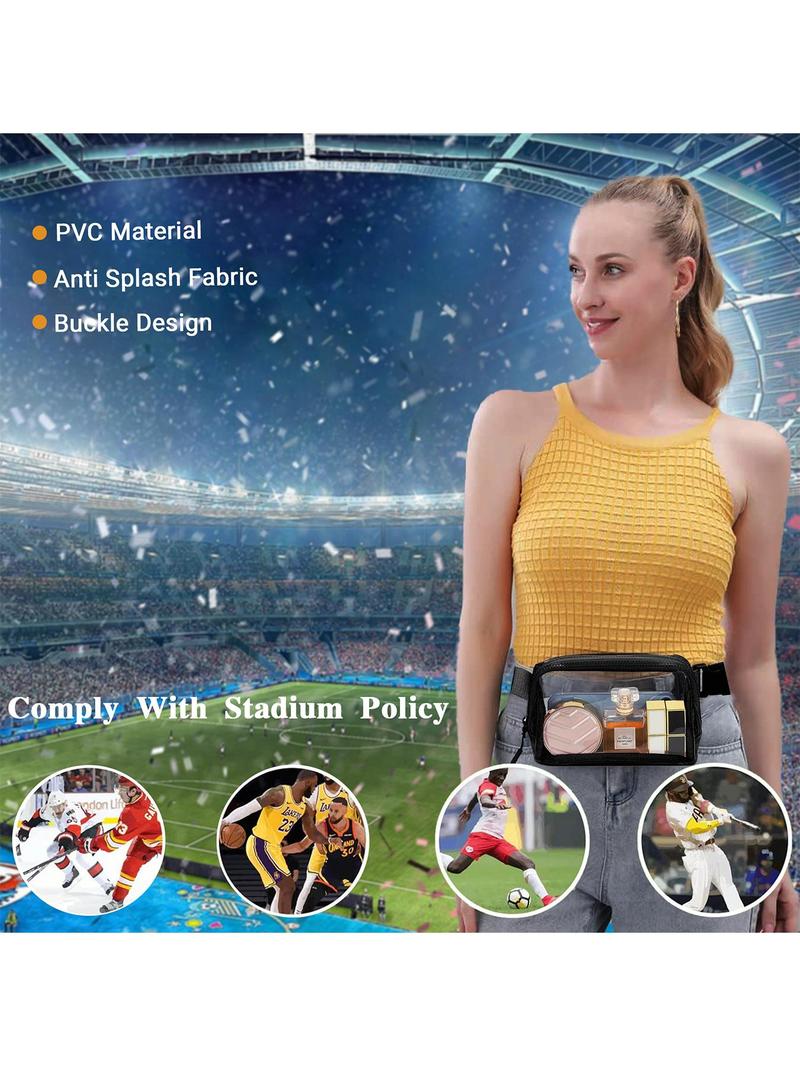 Product Introduction of Clear Fanny Pack, Transparent Belt Bag for Travel, Concerts, and Sports Event, Casual Versatile Waist Bag for Women & Girls 6
