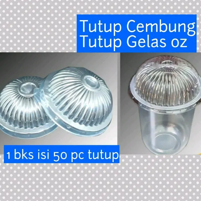 Paket 50cs Gelas Cup Plastik Datar + 50pcs Tutup + 50pcs Sedotan 3