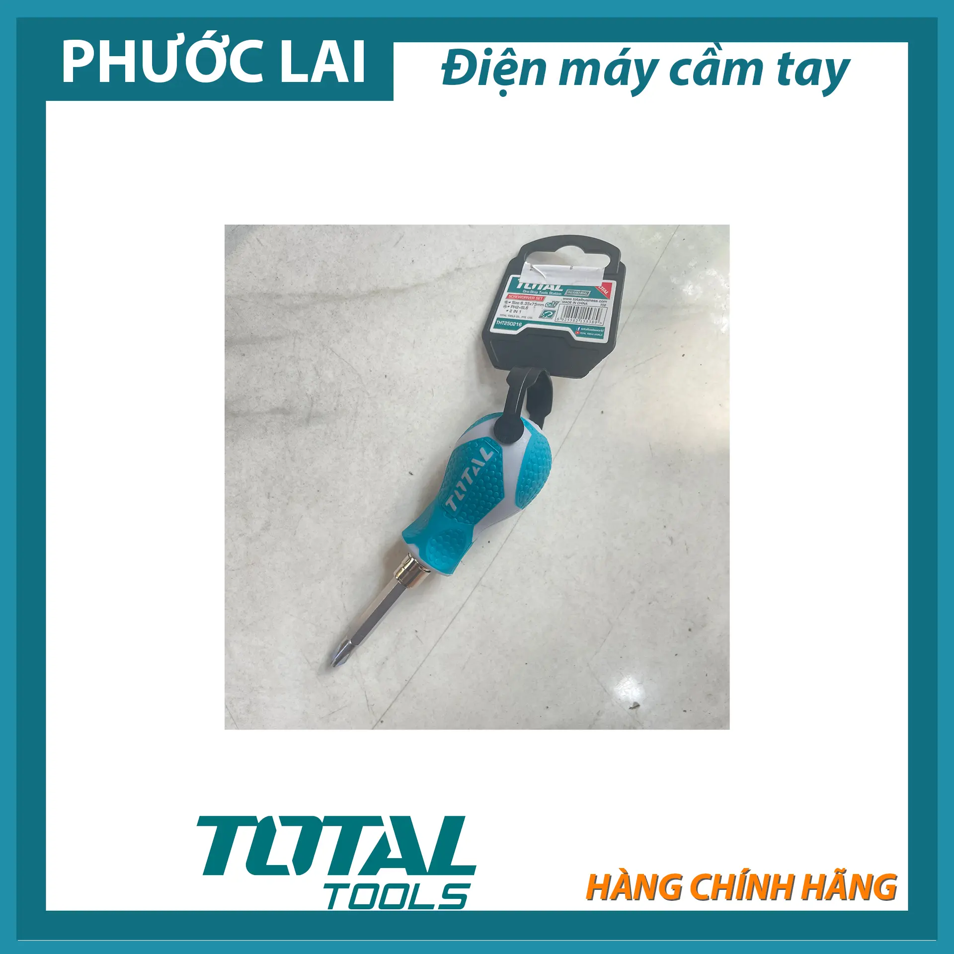 Vít 2 đầu dẹp và bake ngắn hàng chính hãng TOTAL 250216 đồnghề sửamáymay