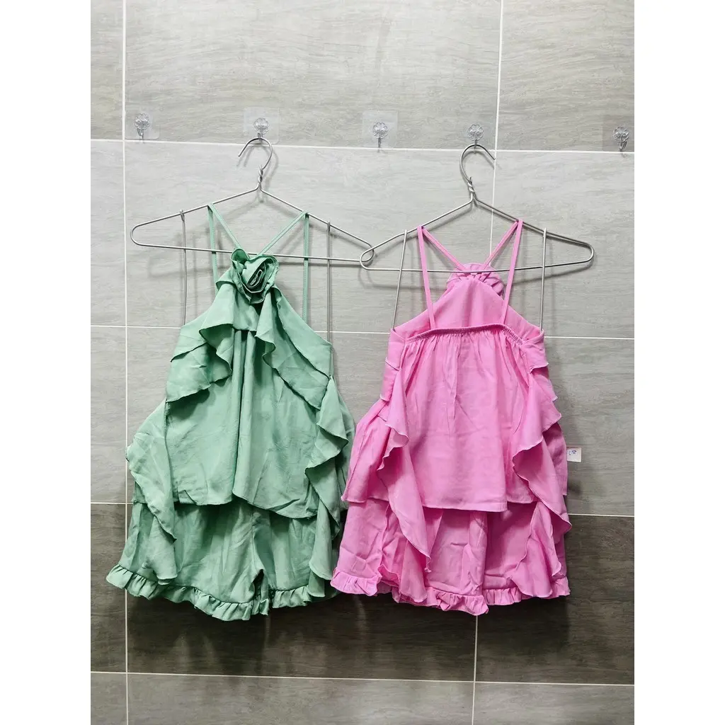 SALE!!! [8-14kg] Set quần áo vải thun gân tăm, vải voan thích hợp cho bé gái đi chơi, đi học, mặc nhà (TT082)