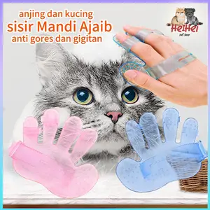 Sisir Mandi Tapak Tangan Anjing Kucing - Pet Shower Brush - Petshop Makassar