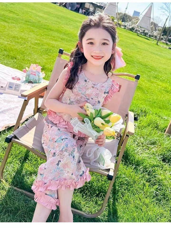 Product Introduction of Bộ Đồ Ren Giống Nấm Cây Cho Bé Gái, Thời Trang Phong Cách Phương Tây Mới Mùa Hè 2024, Quần Áo Trẻ Em, Bộ Đồ Hai Mảnh Thường Ngày Cho Bé Gái, Thời Trang 7