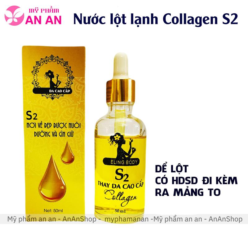 Nước Lột Lạnh Collagen S2 50ml Mẫu mới 2024, Cải thiện da Body - Hàng chính hãng Nữ