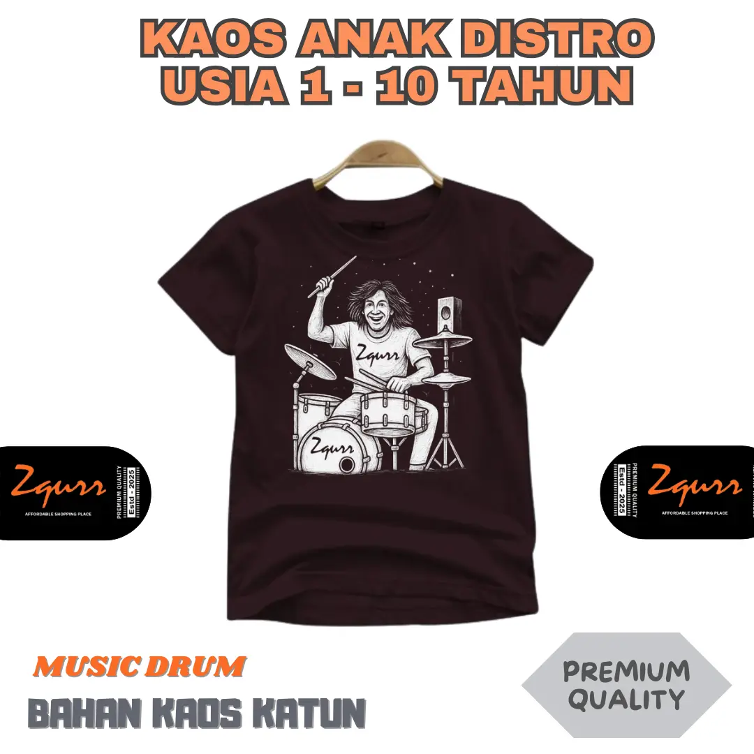 kaos Musik Drum