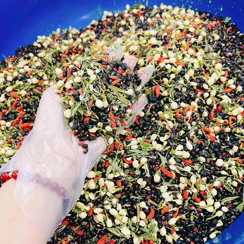 [hộp 450gr] Trà gạo lứt thảo mộc túi lọc Nature Tea Siêu Thị Thiên Nhiên Không đường Hữu cơ Tự nhiên 30 gói nhỏ túi lọc Nước Trà Chè 5