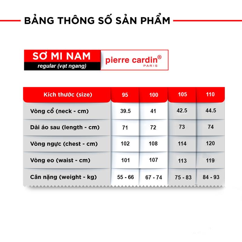 Product Introduction of Áo Sơ Mi Pierre Cardin, Áo Sơ Mi Nam Ngắn Tay Kẻ Caro Xanh Tím Than, Logo Thêu Tinh Tế Cúc Khắc Chữ 0