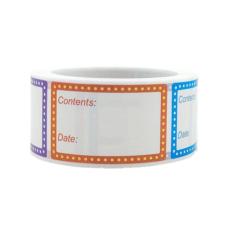 Food Safety Date Sticker, 200pcs/roll Freezer Storage Food Date Label Sticker, Colorful Blank Marker Sealing Sticker for Book, Refrigerator Reminder Food Storage Labels 5