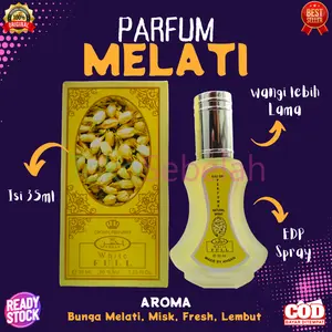 PARFUM MELATI 35ML AHSAN ORIGINAL EDP SPRAY UKURAN BESAR - PARFUM WANITA TAHAN LAMA - PARFUM MINYAK WANGI DOBHA - MINYAK WANGI WANITA TAHAN LAMA - PARFUM WANITA ORIGINAL - PARFUM ARAB ORIGINAL TAHAN LAMA - FARFUM WANITA TAHAN LAMA - PARFUM SPRAY- COD