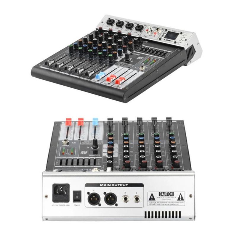Bàn Trộn Âm Thanh Mixer Max 11 | 6 Kênh (4 Mono, 2stereo) 99 Hiệu Ứng Vang Số DSP, Kết Nối Bluetooth 5.0, USB | Tích Hợp Nguồn 48V Cho Micro Condenser | Mixer Chuyên Nghiệp Chuyên Nghiệp Cho Sân Khấu, Hội Trường, Phòng Thu, Hát Karaoke 4