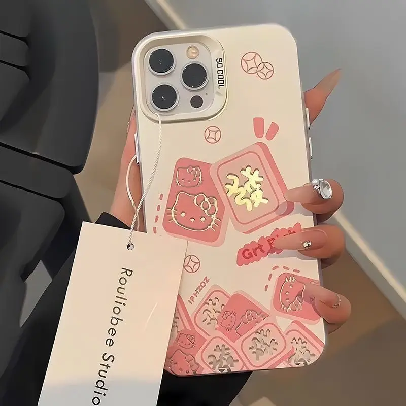 Cute Fa Cai New Year Phone Case For iPhone 16 15 14 13 12 11 Plus Pro Max XR X XS 7 8 IMD Shockproof Cover
