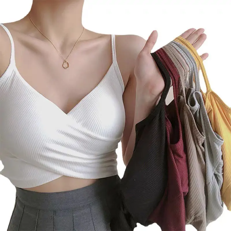 ÁO HAI DÂY ĐẮP CHÉO TÔN DÁNG ( CÓ MÚT NGỰC ) 3