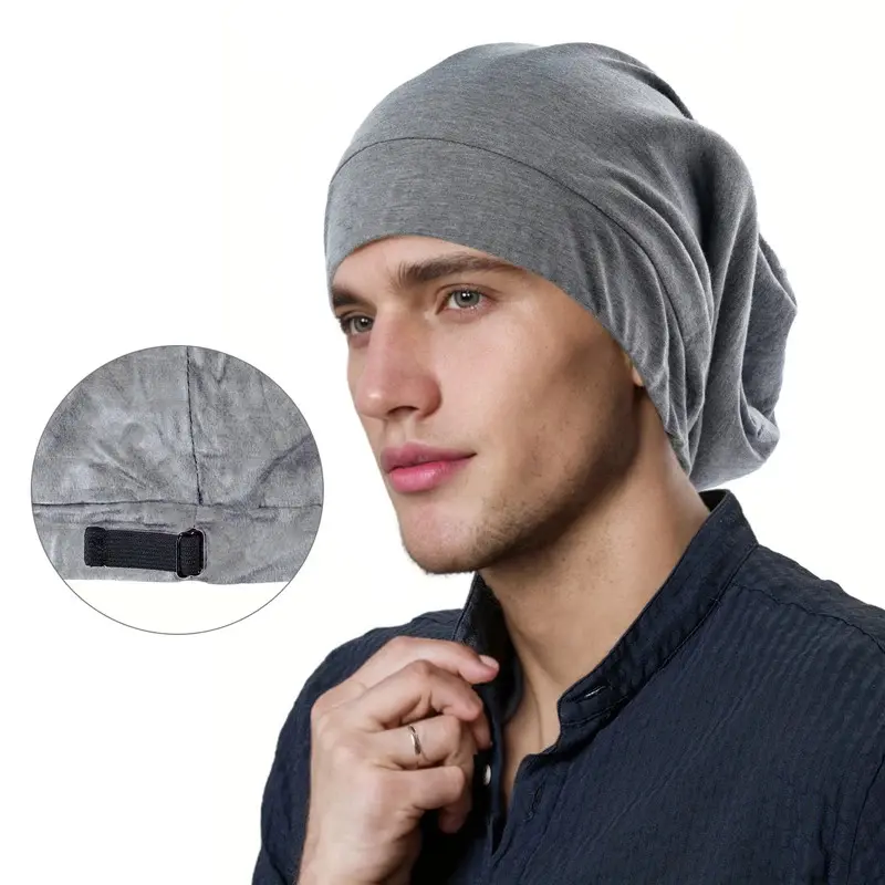 Muslim soft stretch satin bonnet chemo cap liner for acne hair loss cotton headwear sleeping beanie hat for women and men